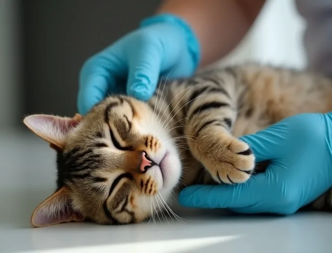 Specialist carefully handling a deceased cat with dignity in Scoresby
